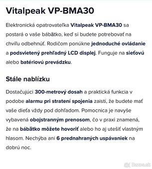 Detská elektronická pestúnka Vitalpeak VP-BMA30 - 3