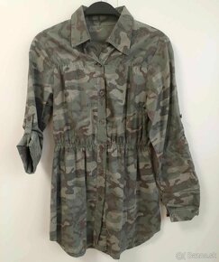 Dievčenská/dámska maskáčová/vojenská košeľa s dlhým rukávom - 3