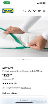Detská rastuca postel s mateacom Ikea - 3