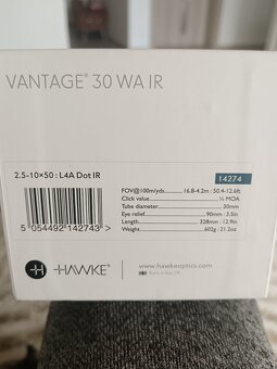 Predám puškohľad Hawke 2,5-10x50 - 3