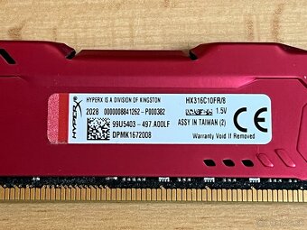 Kingston HyperX 8GB DDR3 1600MHz CL10 Fury Red Series - 3