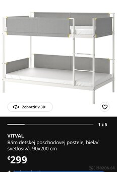 Detská poschodová posteľ IKEA Vitval - 3