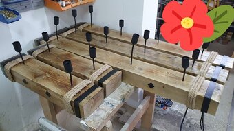 Vintage drevený luster z hranola - 3