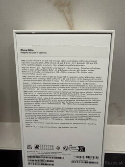 Predám iPhone 15 Pro Natural Titanium, 128 GB + kryt apple - 3