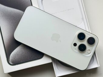 iPhone 15 Pro White Titanium BATERIE 100% TOP - 3