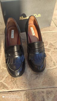 Kožené topánky na vysokom opätku Massimo Dutti - 3
