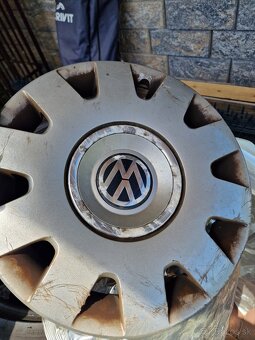 Plechové disky 5x112 r15 + puklice Volkswagen - 3