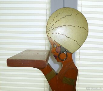 Nemý sluha, vzácna drevená figúrka v štýle art deco, 20. rok - 3
