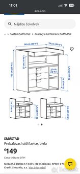Prebaľovací pult ikea-Smastad - 3