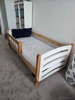 ✅Detská posteľ z masívu + matrac + chránič - 3