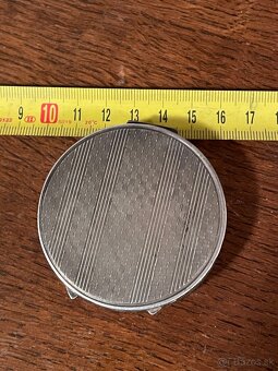 starožitna strieborná pudrenka - 3