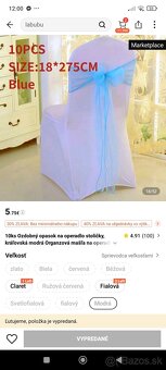 Výzdoba na stoly a stoličky - 3