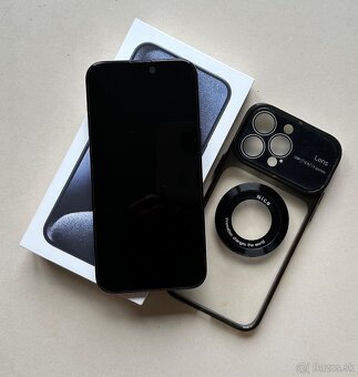 iPhone 15 pro max 256gb blue, perfektný stav - 3