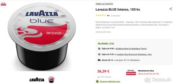 Predám KAPSULE Lavazza BLUE Intenso – 98 ks kapsúl - 3