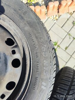 Letná sada 185/60 R15 + plechové disky 5x100 - 3
