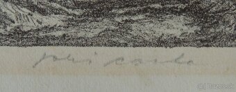 Križan Ludovít -Pri ceste, litografia na papieri 15x38 cm - 3