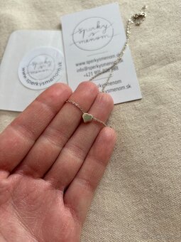 Minimalistický strieborný náhrdelník so srdiečkom - 3