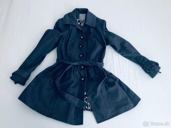 Trendy Tmavošedý Kabátik Brilliantime s Leopardiou Podšívkou - 3