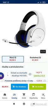 Slúchadlá ps5 hyperx stinger nové - 3
