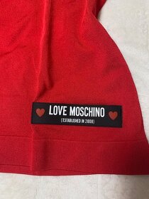 Lurexový červený svetrík zn. Love Moschino originál - 3