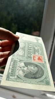 Bankovky .ČSR Jánošík neperforovaný kolok aunc - 3