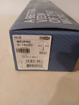 Predám puškohľad Meopta Meopro 6-18x50 BDC - 3