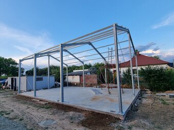 Montovaná Hala / Garáž - Oceľová Konštrukcia 8x16x4m - 3