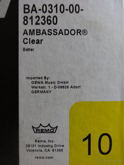 Remo 10'' Ambassador Clear - 3