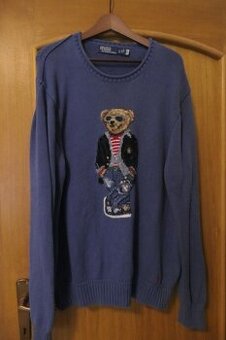 RALPH LAUREN BEAR luxusny original pansky krasny sveter XL - 3