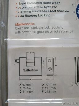 Bezpečnostný visiaci zámok Sterling - 3