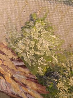 Obraz Nahodil, valašské chalupy, olej 47x55 - 3