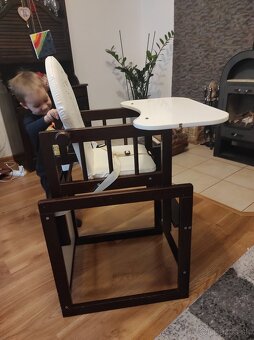 Detská drevená jedálenská stolička - 3