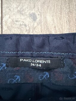 Modré spoločenské nohavice - 3