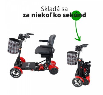 FOLD 2 Li-ion e-Skúter + Zadný kôš pre vozíky rady FOLD - 3