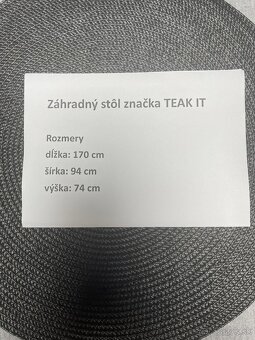ZAHRADNY STOL TEAK IT - 3