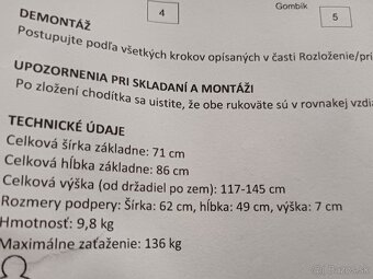 Chodítko s vysokými lakťovými opierkami - 3