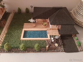 Miniatúry model domčekov, bungalov, mlyn - 3
