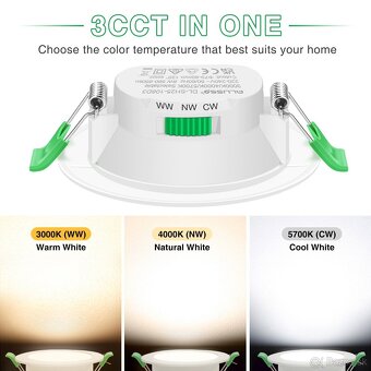 4ks - Zapustené reflektory ALUSSO LED 230V 7W 550lm - 3