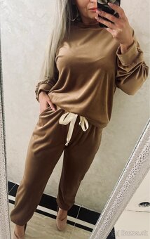 Damska talianska velurova suprava browni - 3