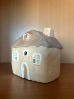 Keramický domček béžovo-hnedý - 3