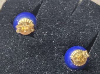 Zlate nausnice s Lapis Lazuli - 3