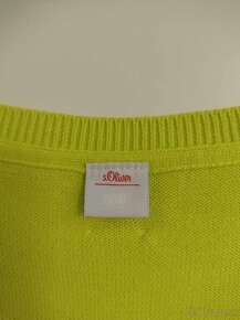 Dámsky zelený sveter/kardigán rovného strihu na gombíky - 3