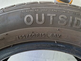 Letné pneumatiky 195/60 R15, DOT4822 - 3