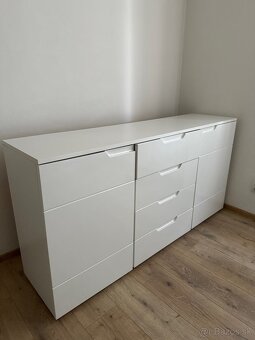 Komoda x 2 biela skrinka skrina - 3