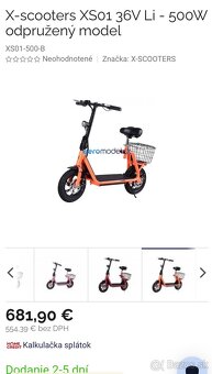 Elektrická kolobežka X- scooters - 3