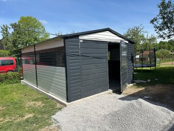 Plechová garáž 4x6m - 3
