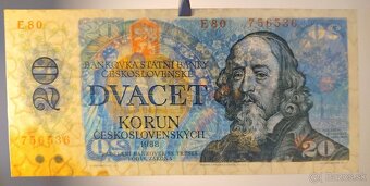 20 Kčs bankovka 1988 - 3