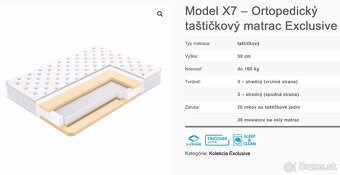 Ortopedický matrac Vegas - Exclusive X7, 90x200x23cm - 3