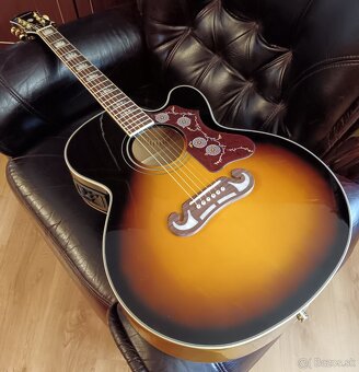 Elektroakustická gitara Epiphone J-200 EC-stav novej - 3