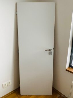 Interierove dvere + TUPAI klucka a kovanie (biele, 75 cm) - 3